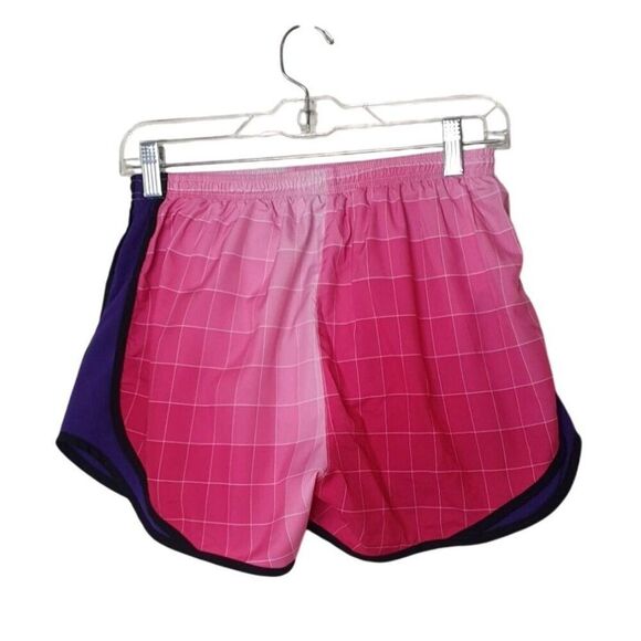 Nike Womens Running Shorts M Pink & Purple Checkered Dri-Fit Athletic Sports Y2K - Picture 4 of 6